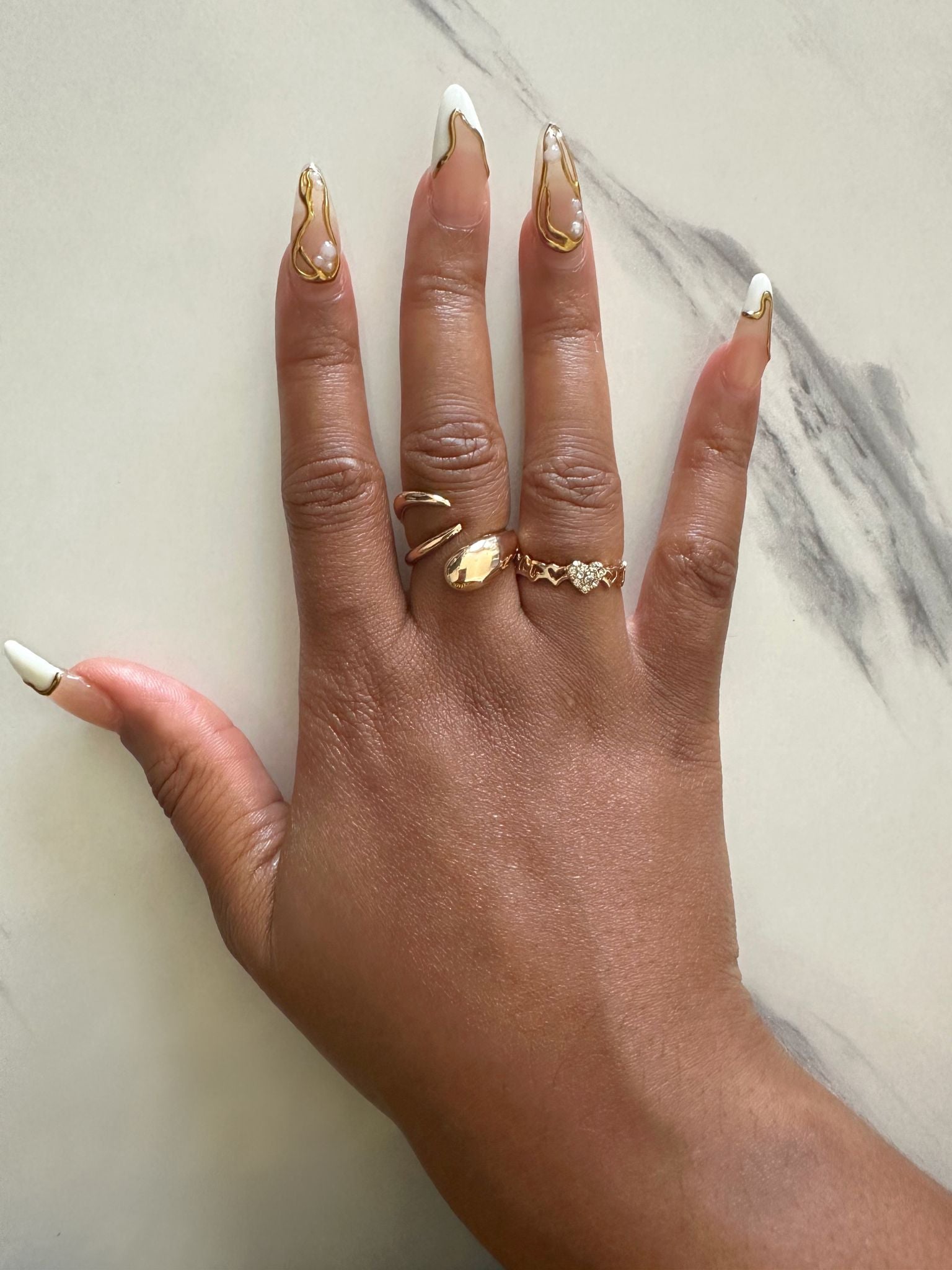 Gold stackable ring set for women – KASH Queen jewelry