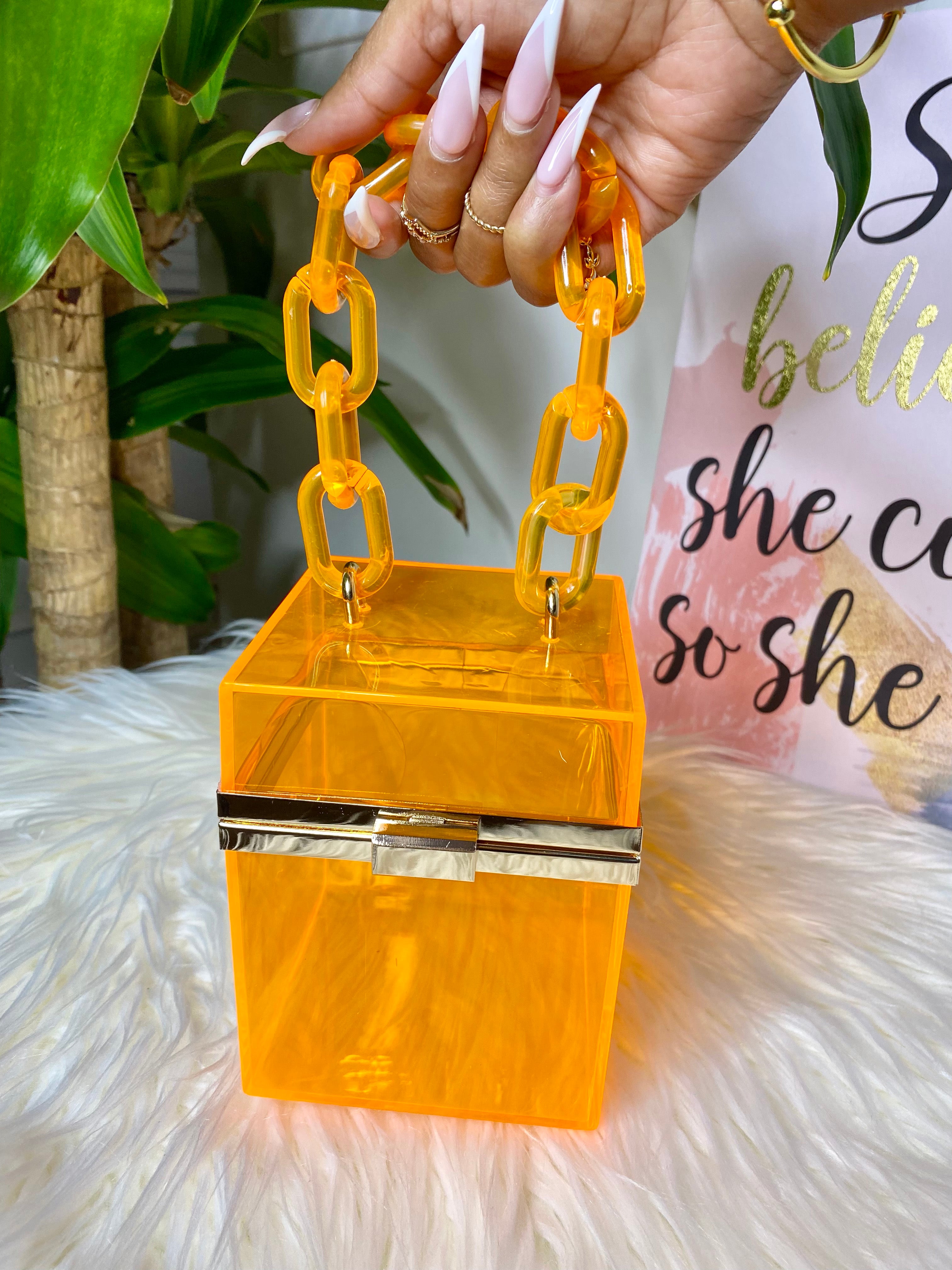 Acrylic Box Handbag - KASH Queen