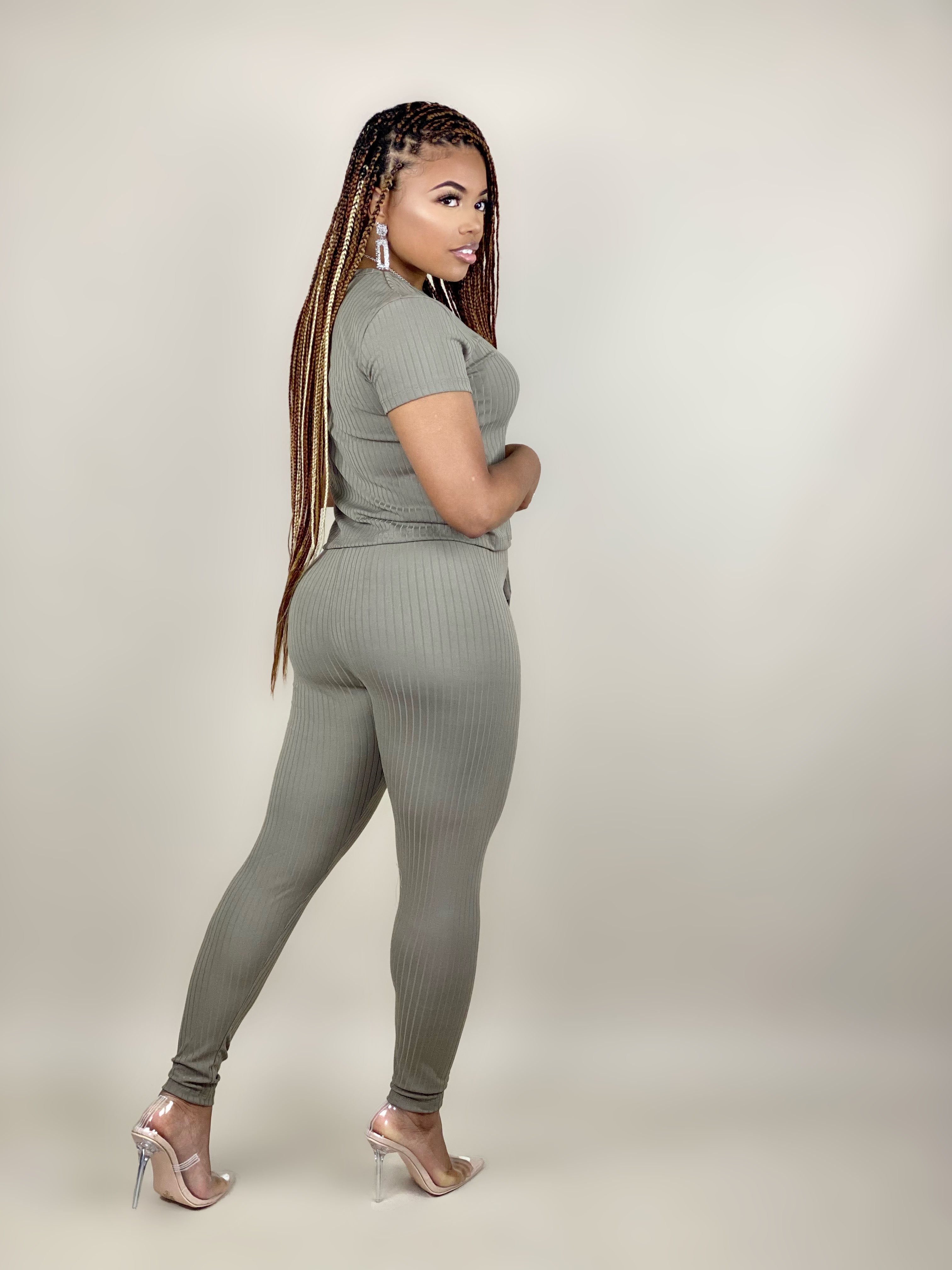 Stay Ready Ribbed Legging Set - KASH Queen